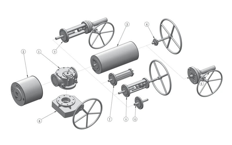 Пневмопривод CT5-600-SR2