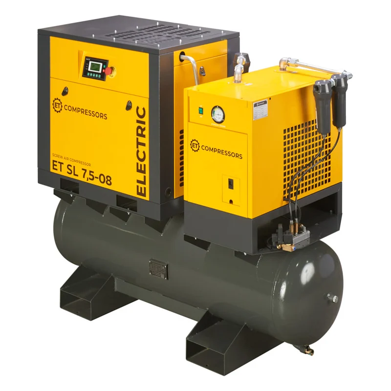Винтовой компрессор ET-Compressors SL 7,5-10-250 D VS PM ES (IP23) на ресивере с осушителем