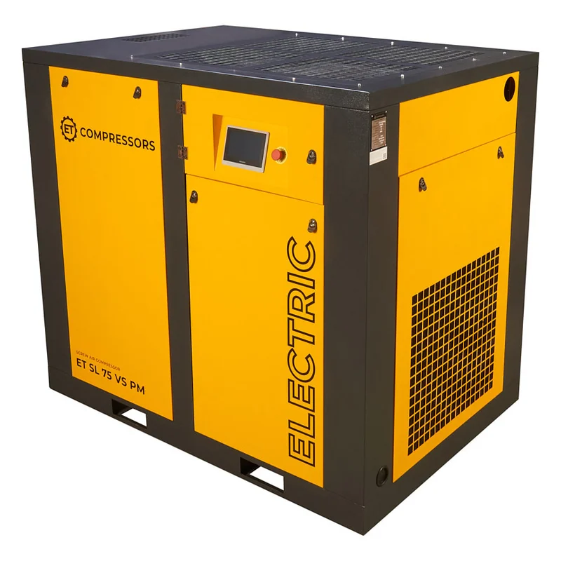 Винтовой компрессор ET-Compressors SL 75-10 VS PM (IP55) с частотным регулированием производительности и двигателем на постоянных магнитах