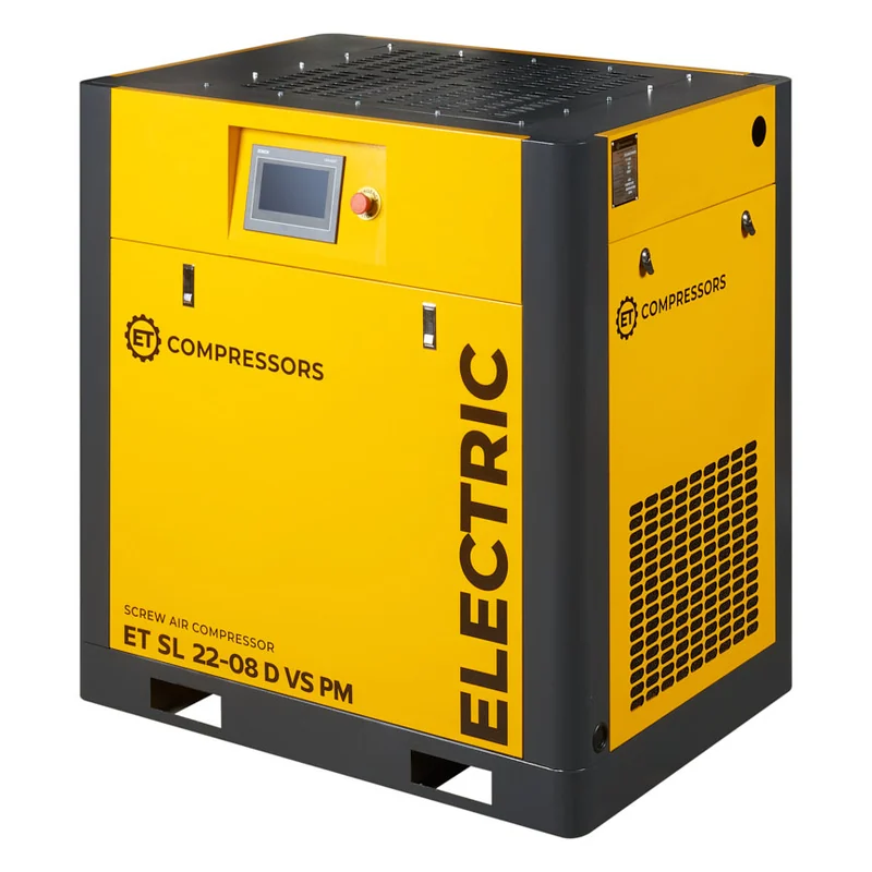 Винтовой компрессор ET-Compressors SL 22-08 D VS PM (IP23) без муфты с частотным регулированием производительности и двигателем на постоянных магнитах