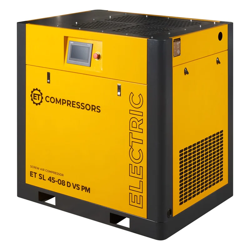 Винтовой компрессор ET-Compressors SL 45-08 D VS PM (IP23) без муфты с частотным регулированием производительности и двигателем на постоянных магнитах