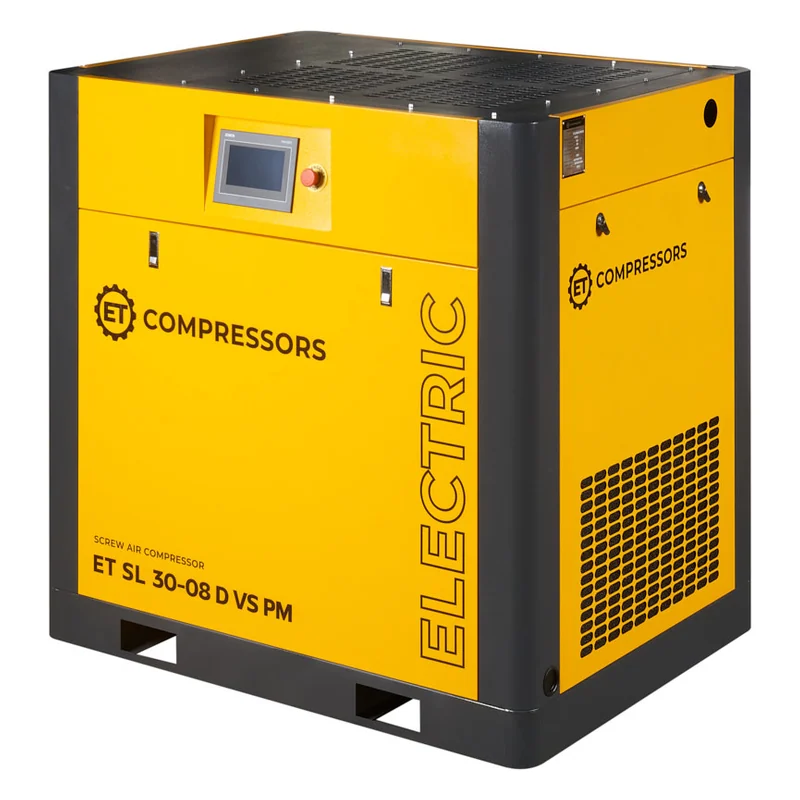 Винтовой компрессор ET-Compressors SL 30-08 D VS PM (IP23) без муфты с частотным регулированием производительности и двигателем на постоянных магнитах