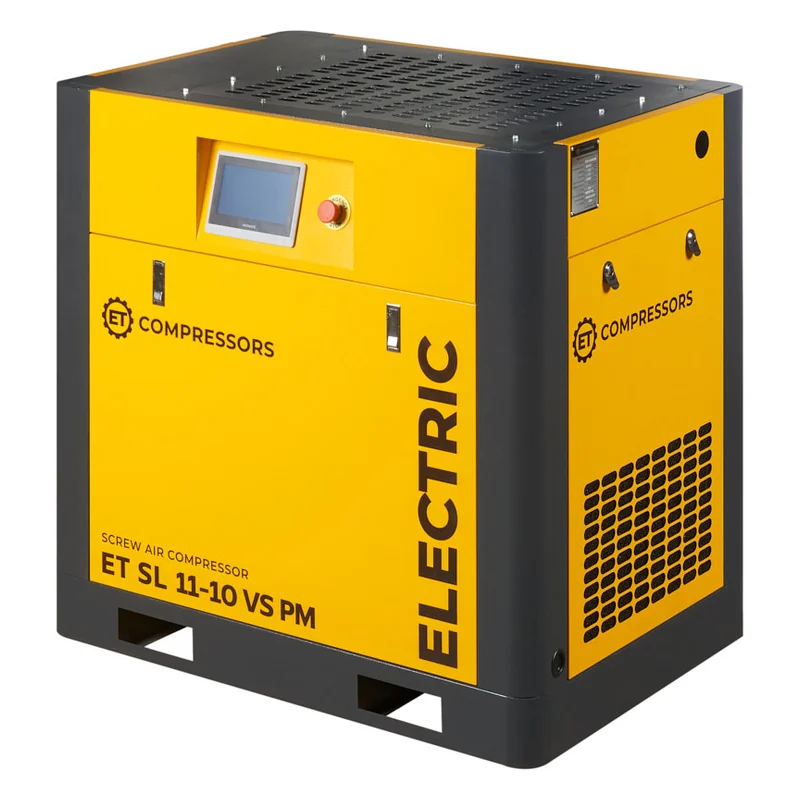 Винтовой компрессор ET-Compressors SL 11-10 VS PM (IP55) с частотным регулированием производительности и двигателем на постоянных магнитах