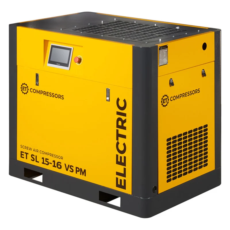 Винтовой компрессор ET-Compressors SL 15-16 VS PM (IP55) с частотным регулированием производительности и двигателем на постоянных магнитах