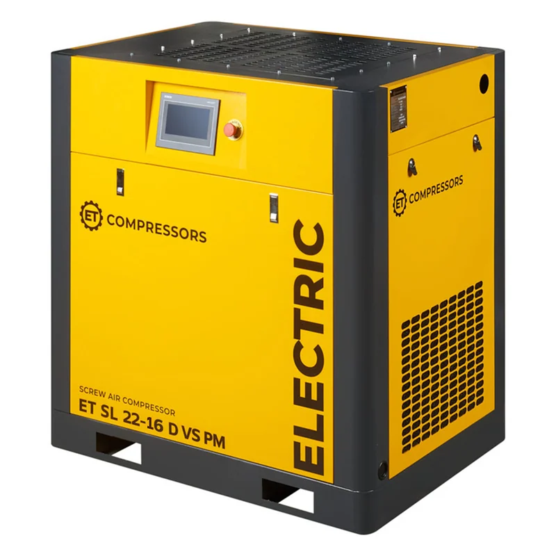 Винтовой компрессор ET-Compressors SL 22-16 D VS PM (IP23) без муфты с частотным регулированием производительности и двигателем на постоянных магнитах